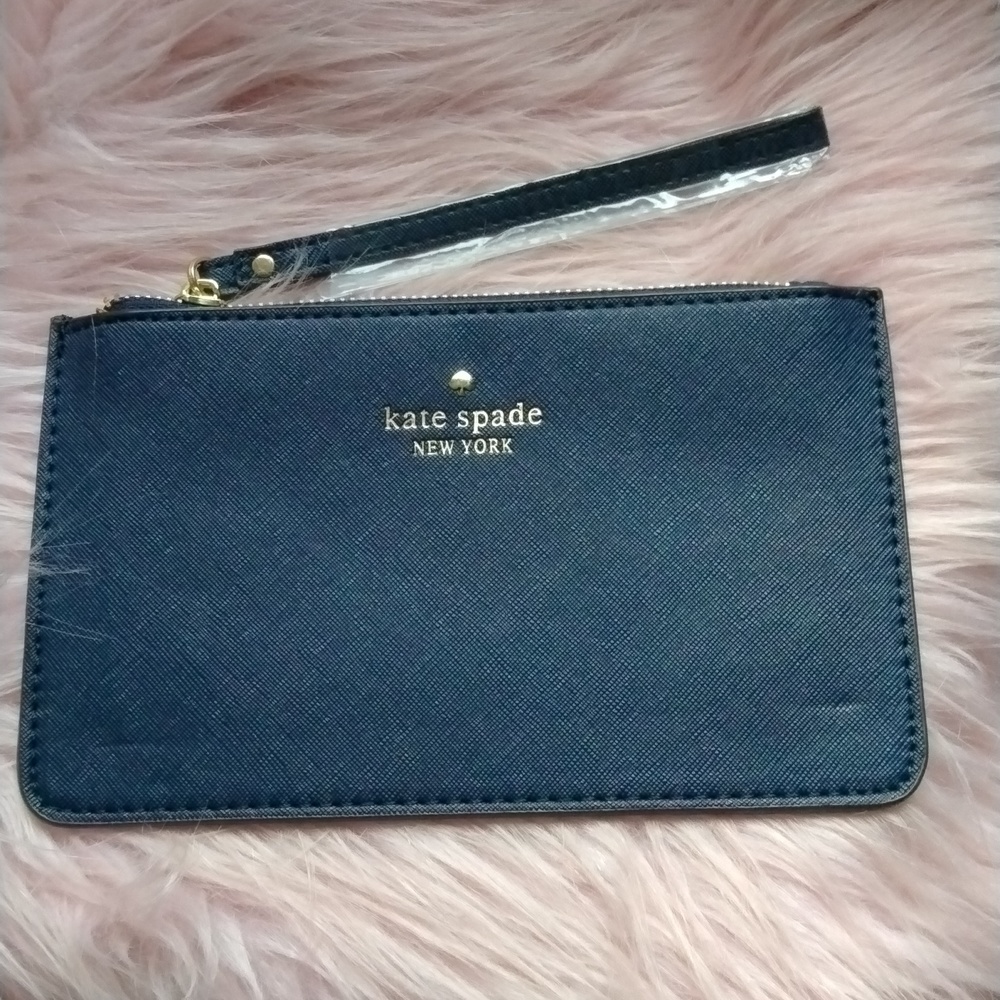 New! Kate Spade ♠️ Blue Leather Wristlet